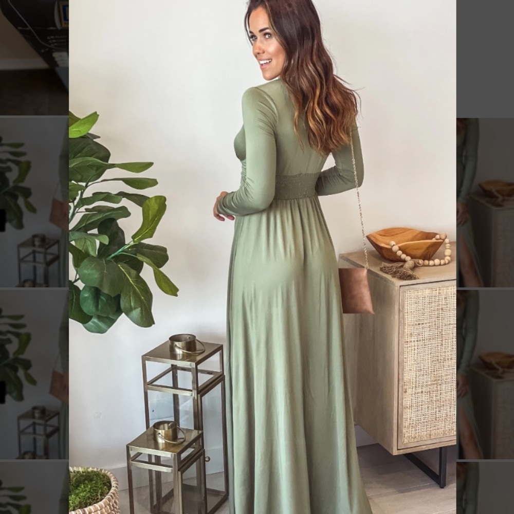 Long sleeved maxi dress